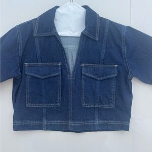 Zara Blue Denim Top